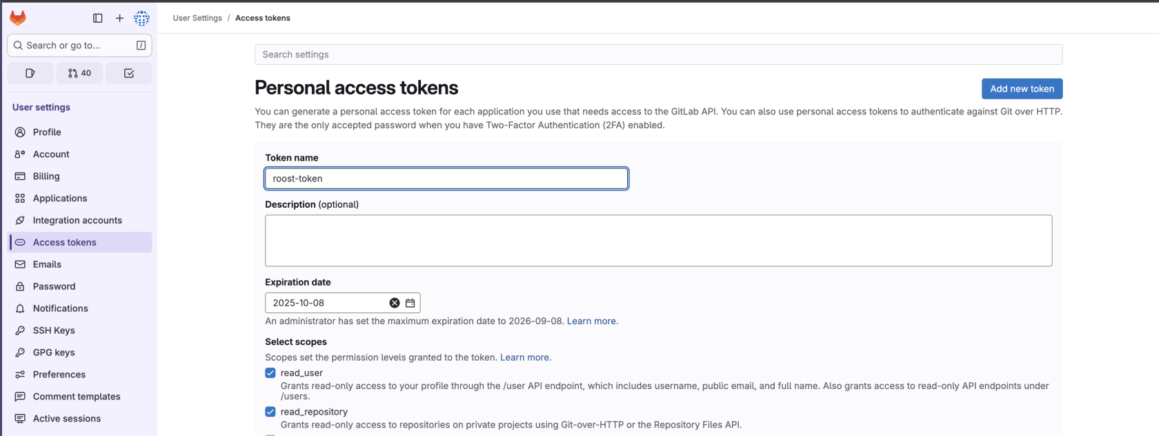 GitLab Access Tokens