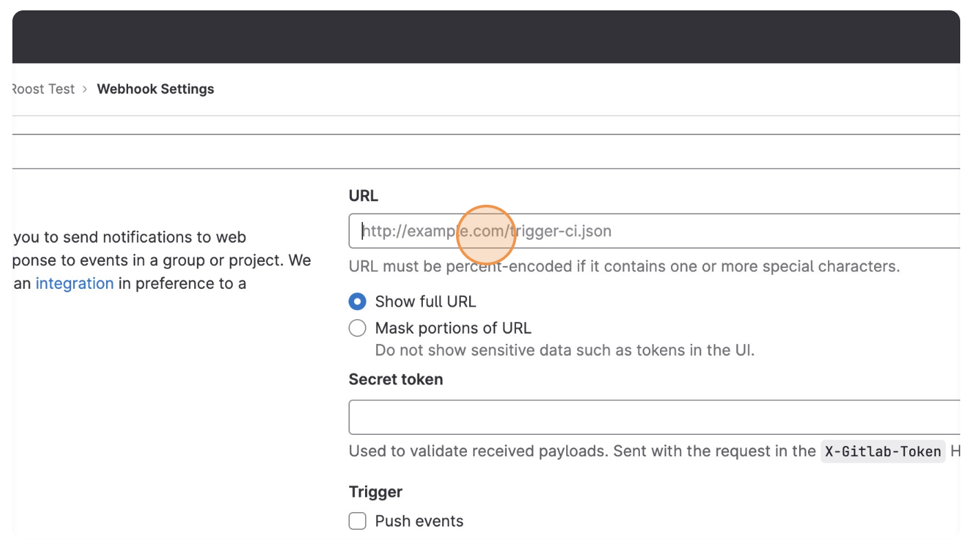 GitLab webhook URL