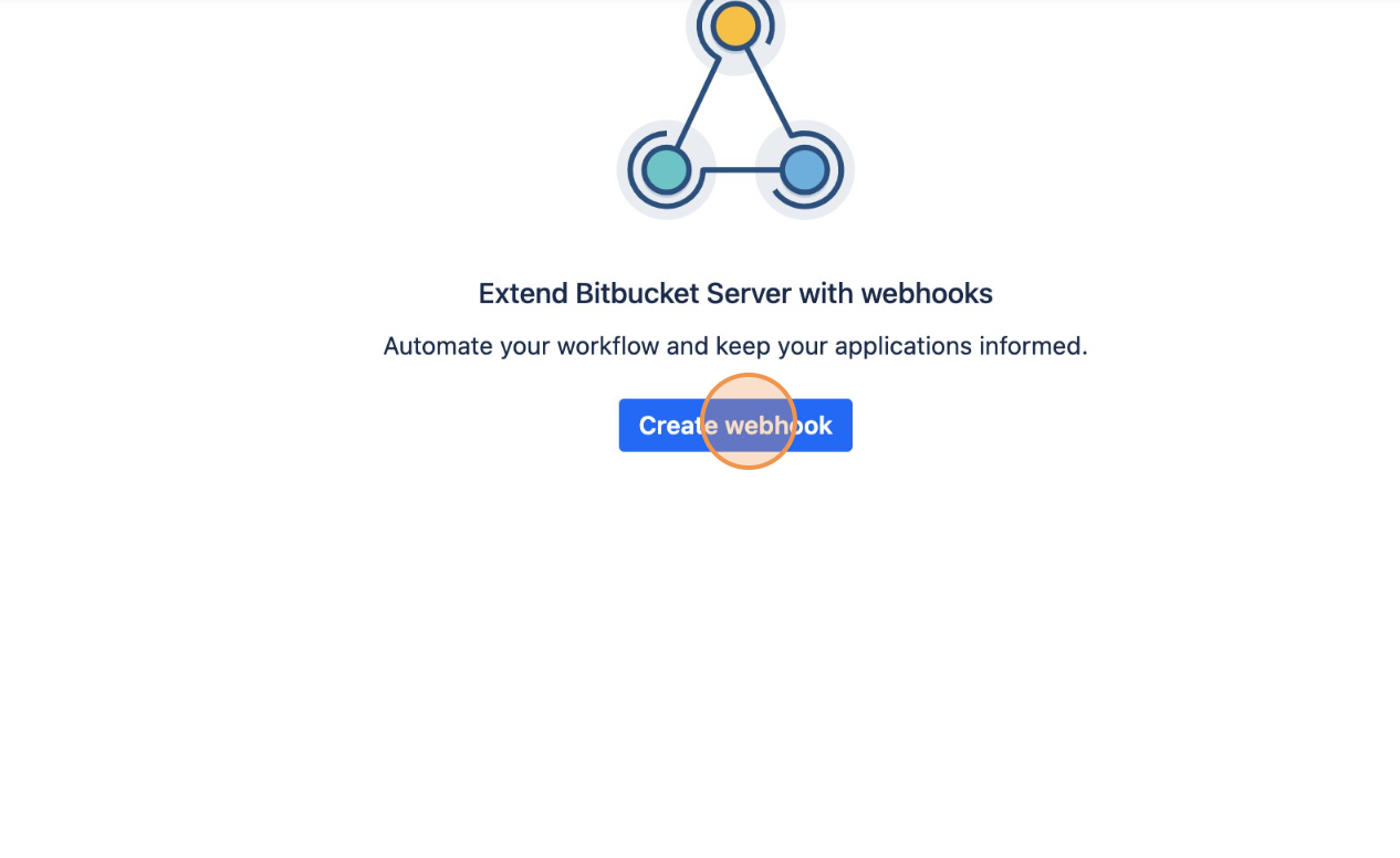 Create webhook button