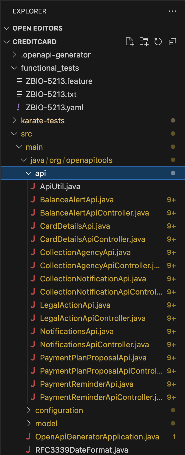 OpenAPI generator output